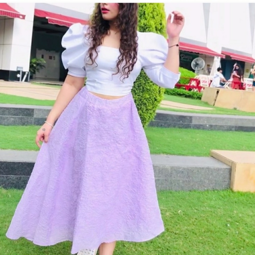 ZARA Limited edition asymmetrical skirt color lilac peplum bloggers favorite - Picture 12 of 16